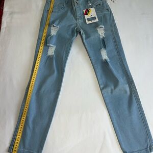 Stylish Distressed Blue Jeans